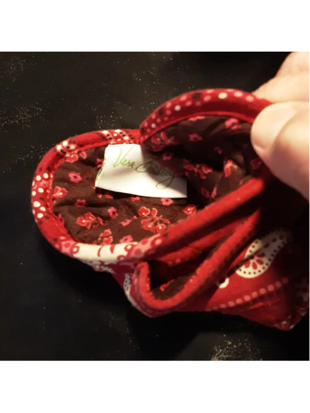 Vera Bradley Women's Red Paisley Quilted Glasses Case